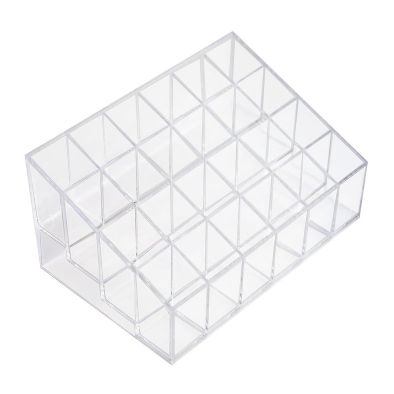 Super Z Outlet Transparent Cosmetic Makeup Organizer for Lipstick, Brushes, Bottles, and More. Clear Case Display Rack Holder - Image 1