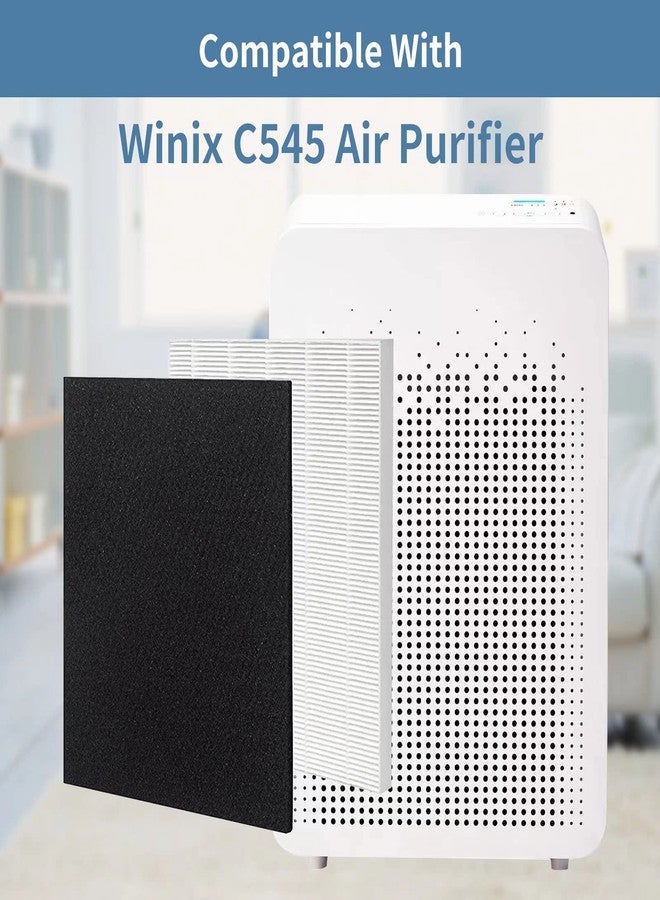 SUNRRA C545 Replacement S Filter Compatible with Winix C545, Part# 1712-0096-00, 2 HEPA + 8 Activated Carbon Filters - Image 2