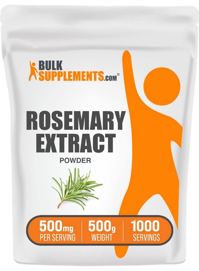 BulkSupplements مسحوق مستخلص إكليل الجبل من BulkSupplements.com - من عشبة إكليل الجبل، مكمل عشبي - خالي من الغلوتين، 500 ملغ لكل حصة، 500 غرام (1.1 رطل) (عبوة من 1) - Image 1