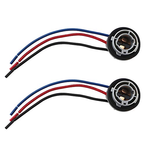 GLL Stradard 1157 LED Bulbs Socket Holder Auto Car Plastic Waterproof Turn Signal Tail Stop Rear Brake Light Base Harness Plugs Connectors Pre-wired Wiring Sockets - Image 1