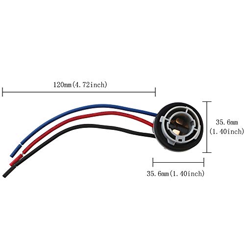 GLL Stradard 1157 LED Bulbs Socket Holder Auto Car Plastic Waterproof Turn Signal Tail Stop Rear Brake Light Base Harness Plugs Connectors Pre-wired Wiring Sockets - Image 2