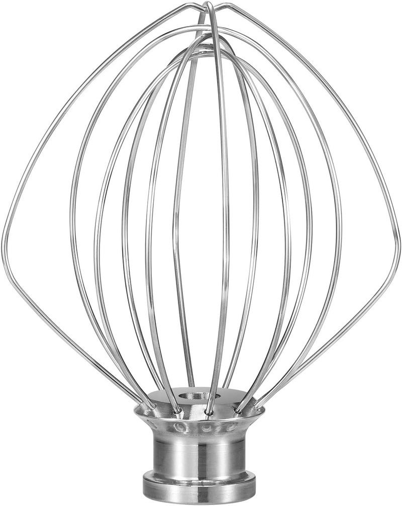 ملحق خفق آمن للغسيل في غسالة الأطباق K45WW، يناسب خلاطات KitchenAid ذات الرأس المائل بسعة 4.5 كوارت و5 كوارت، مصنوع من الفولاذ المقاوم للصدأ، 6 أسلاك خفق للبيض والكريمة الثقيلة والكيك والمايونيز - Image 1