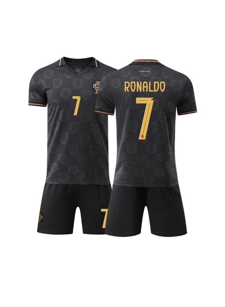 general 2026 World Cup Portugal Away Soccer Jersey Shorts Set Cristiano Ronaldo #7 Short Sleeve Football Uniform Multiple Adult Sizes - Image 1