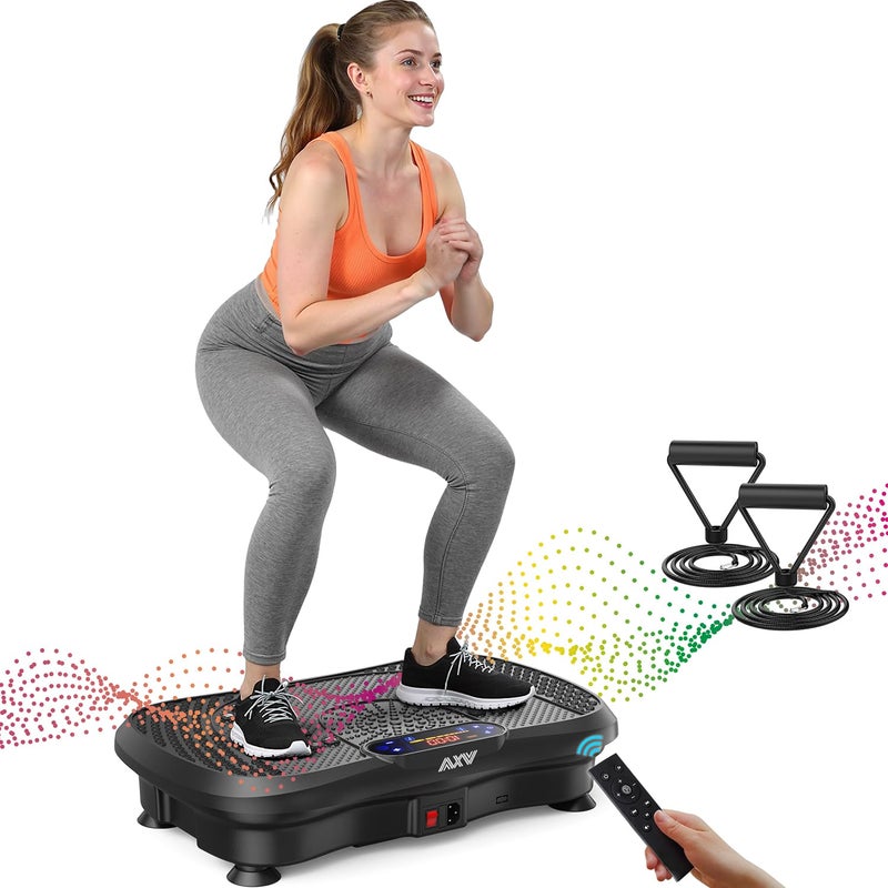 AXV Vibration Plate Fitness Platform Exercise Machine Vibrating Shaking Full Body Shaker Workout Vibrate Stand Shake Board Sport Gym for Weight Loss Fat Burner for Women Men - Image 1