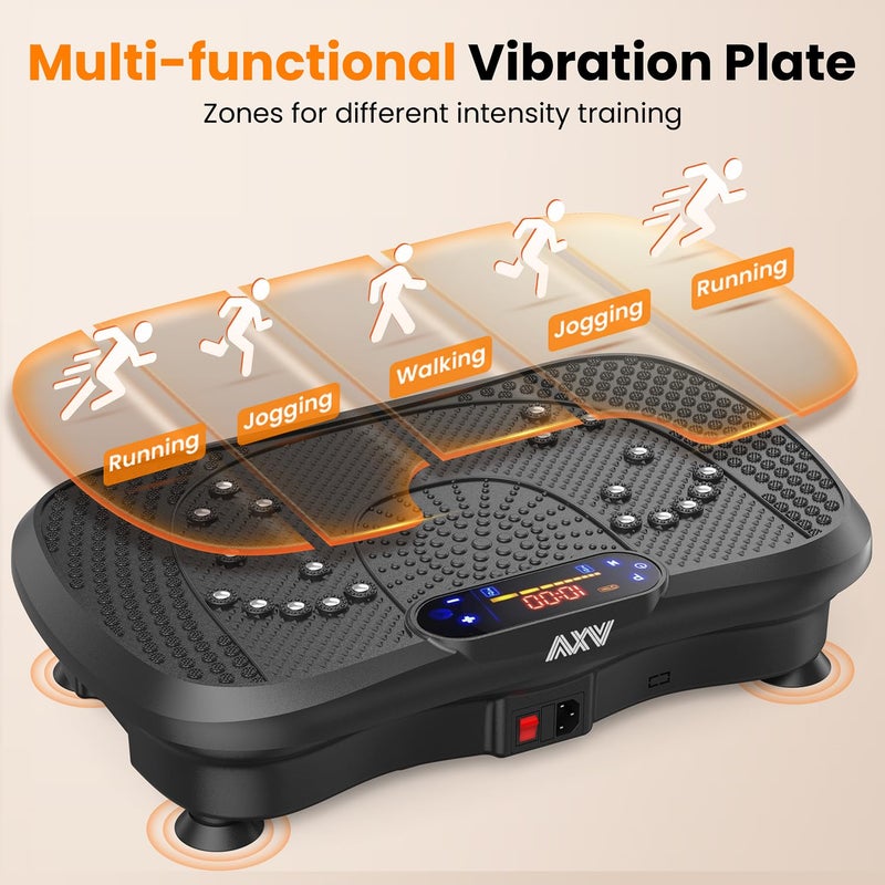 AXV Vibration Plate Fitness Platform Exercise Machine Vibrating Shaking Full Body Shaker Workout Vibrate Stand Shake Board Sport Gym for Weight Loss Fat Burner for Women Men - Image 5
