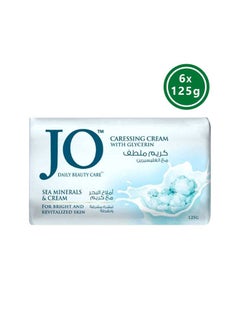 Jo Caressing Cream with Glycerin Bar Soap - Sea Minerals & Cream 125g Pack of 2  - Image 2
