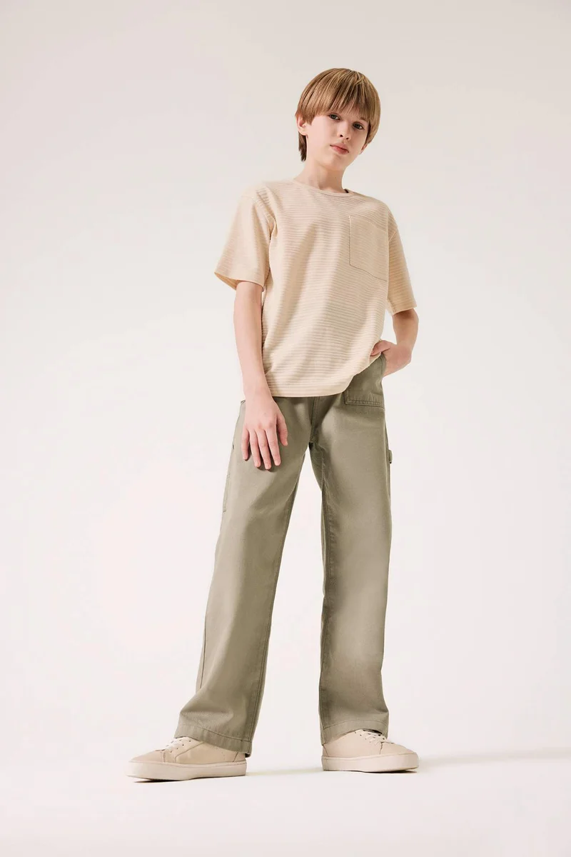 ديفاكتو Boy Regular Fit Crew Neck Short Sleeve T-Shirt