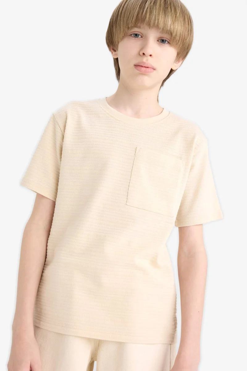 ديفاكتو Boy Regular Fit Crew Neck Short Sleeve T-Shirt