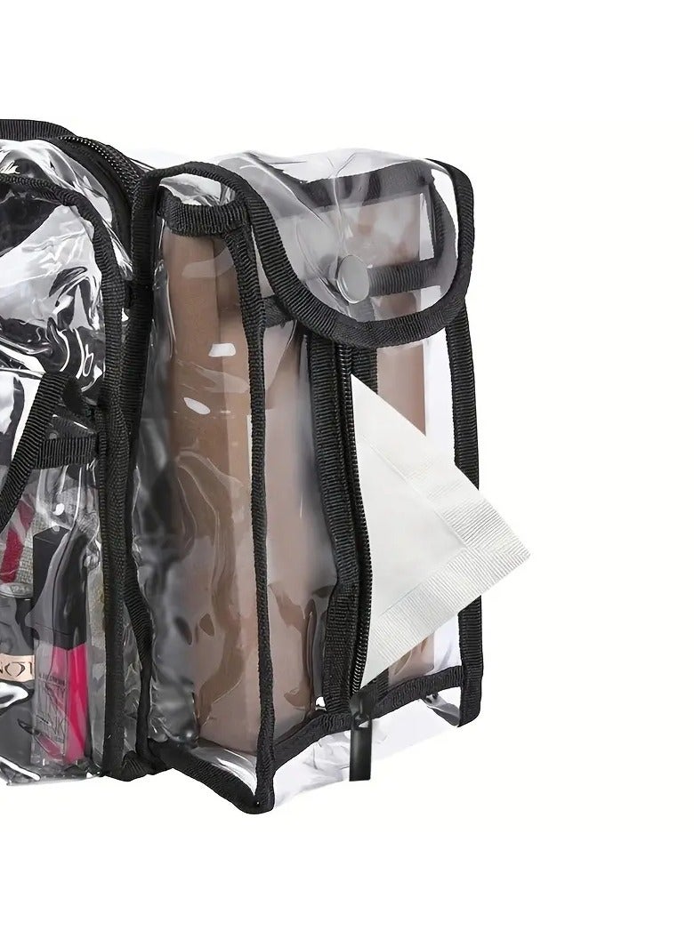 ORiTi Make Traveling Easier with This Large Clear Makeup Organizer Bag - Adjustable Strap, Sturdy Zipper & External Pockets! - Image 2
