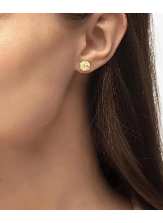 Lacoste  Women's Gold Stainless Steel Stud Earrings for Women | Best Price UAE
