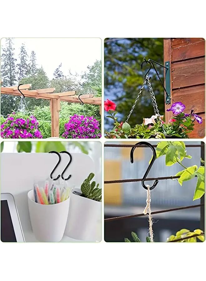 Heavy Duty Anti Slip S Shaped Metal Hooks For Hanging Plants Wardrobe Garden Kitchen - Image 5