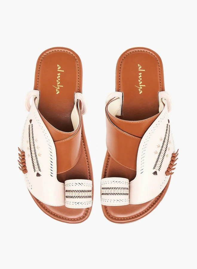 Al Waha Men Embroidered Arabic Sandals