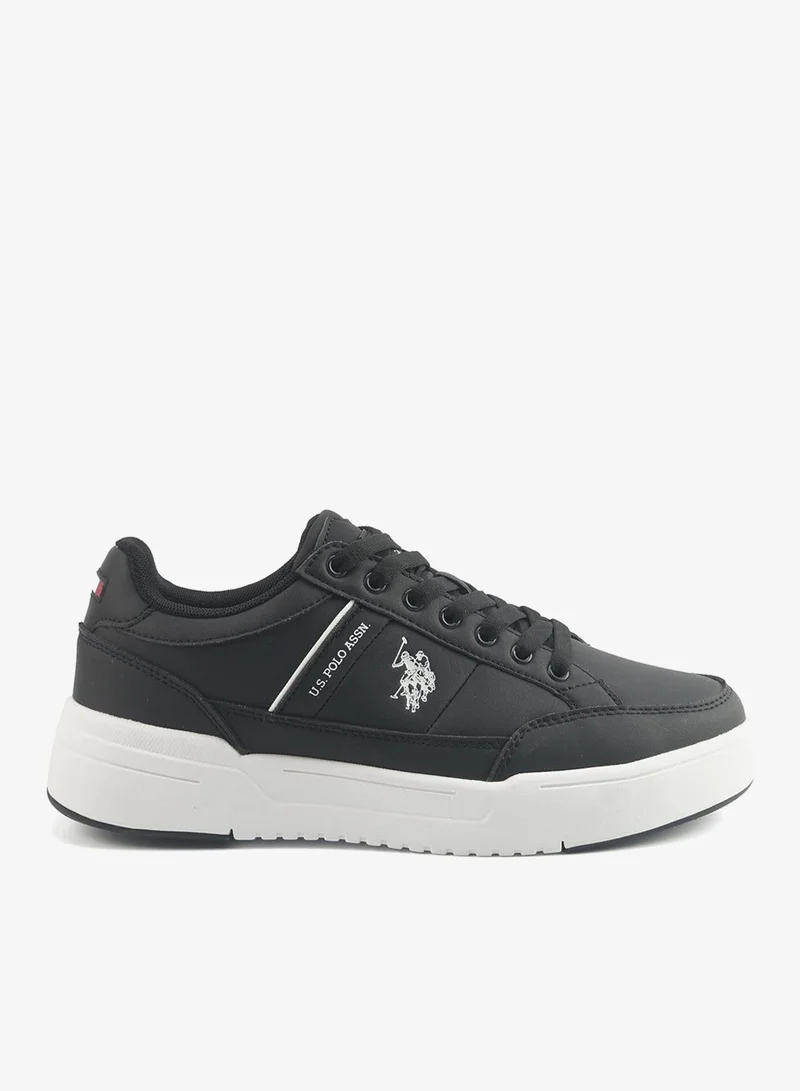 U.S. Polo Assn. Men's Black Classic Low-Top Sneakers,Lightweight Shoes Casual for Everyday Style