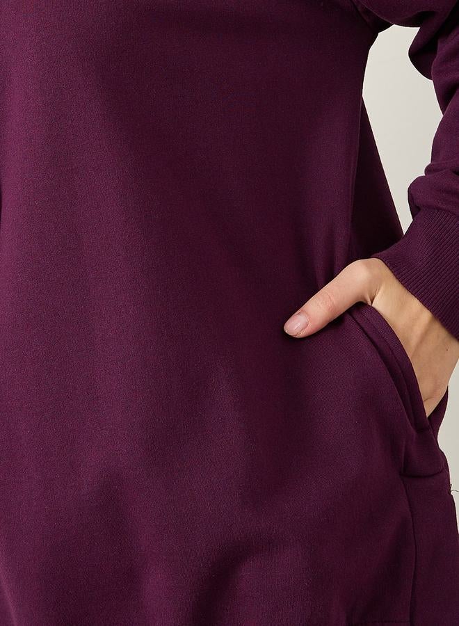 ستايلي هودي واسع بكتف ساقط وطول طويل - Image 4