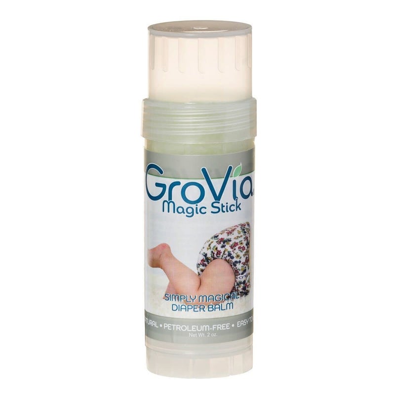 GroVia All Natural Magic Stick Baby Diaper Balm for Baby Diapering 2 oz