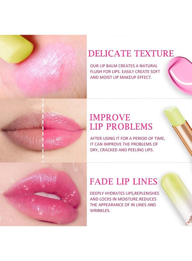 OMGA Avocado Tinted Lip Balms, Light Pink Lip Tint Gloss, Long Lasting Waterproof Lipstick, Tint Stain Glaze Pack Lipstick for Women Girls 3g - Image 2