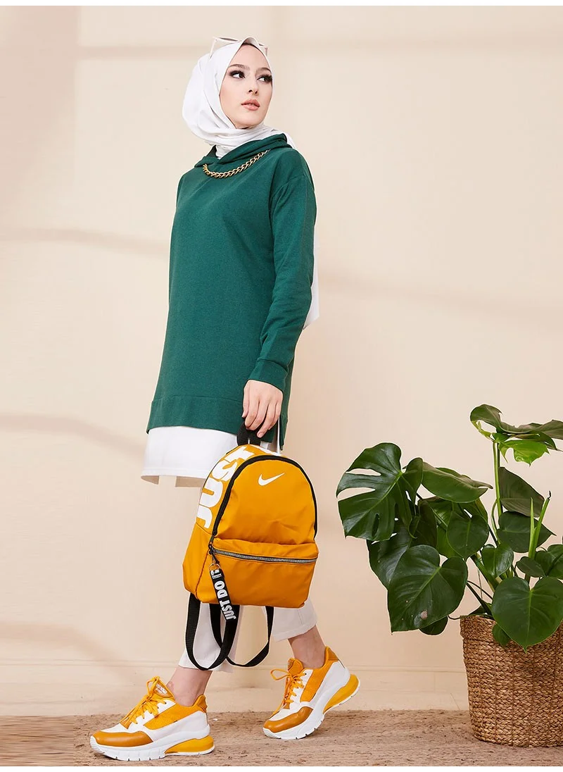 Tofisa Hooded Garnished Sweatshirt - Emerald -
