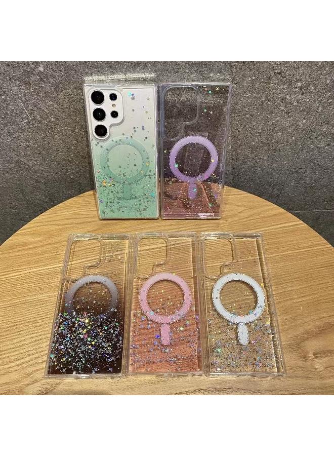 S-TOP Case For Samsung Galaxy S23 Ultra 5G Magsafe Glitter TPU Phone Protective Case - Image 2