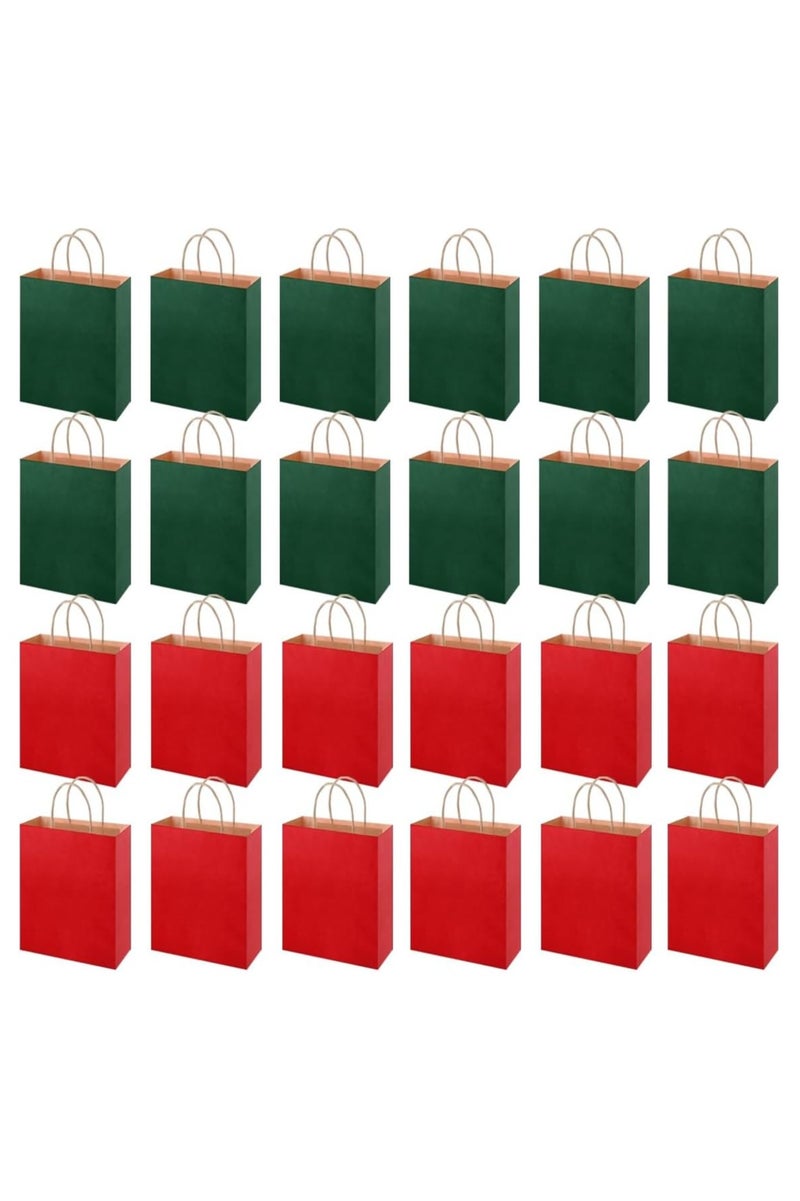 ThePartyPopper 24 Pcs Gift Bags with Handle, Kraft Paper Bags 22 X 11 cm, Goodie Bags for Sweets, Candy & Gift for Kids Birthday, Wedding Party Supplies, Party Favor Bags - Image 1