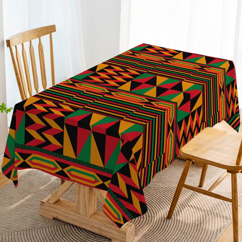Hafangry Juneteenth African Print Tablecloth Kwanzaa Heritage Holiday Celebration Party Decoration Rectangular Kitchen Dining Room Home Decor 60 x 84