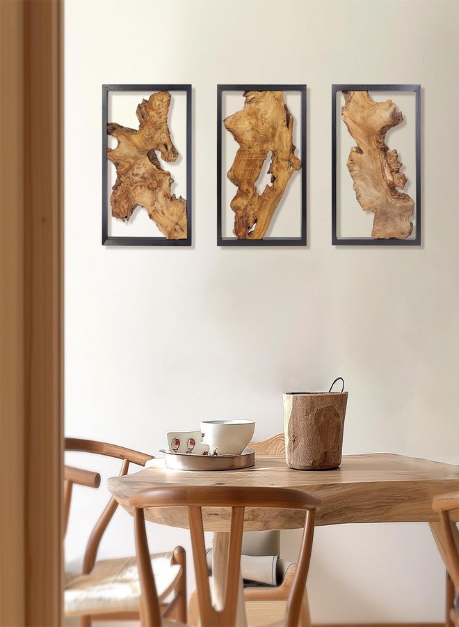 NAHARO Modern Wood Wall Decor- Natural wood Handcrafted Rustic Charm for Your Home - Perfect for Living Room, Bedroom,Kitchen,or Office (Irregular*1) - Image 5