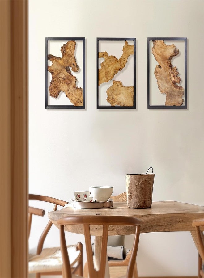 NAHARO Modern Wood Wall Decor- Natural wood Handcrafted Rustic Charm for Your Home - Perfect for Living Room, Bedroom,Kitchen,or Office (Irregular*1) - Image 2