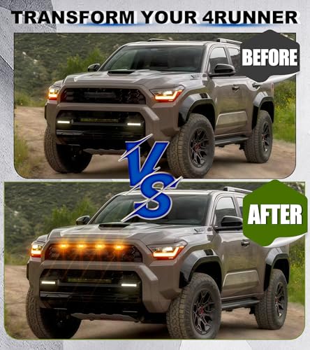 NEOXIST LED Grill Lights for 2025 2026 Toyota 4Runner Raptor Lights Front Grille Light Bar Head Lamp 4 Runner Accessories 6th Gen (Amber, TRD Pro & Trailhunter Only) - Image 3