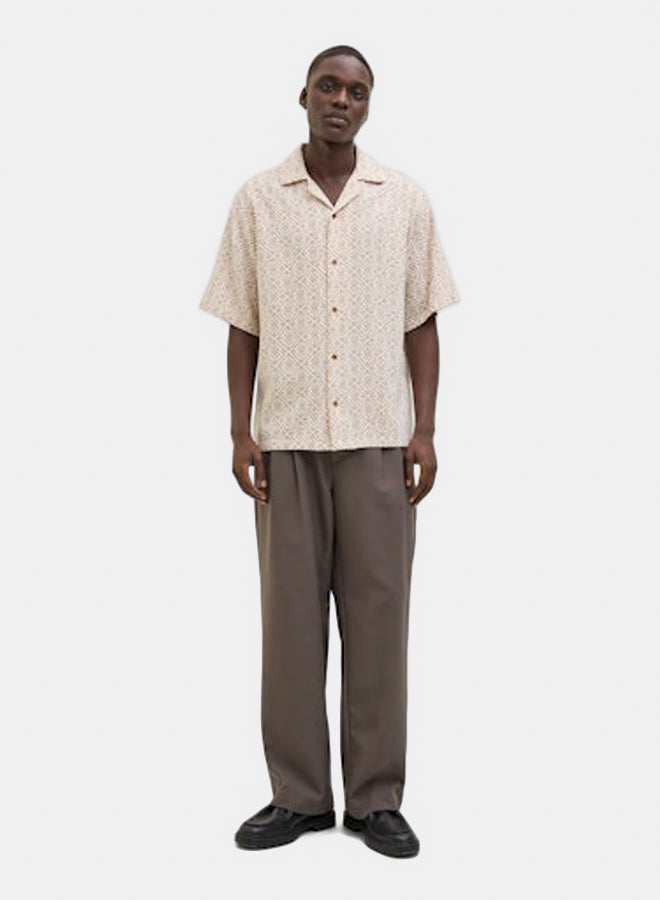 JACK & JONES JACK & JONES Mens Vincent Print Resort Shortsleeve Shirt  - Image 3
