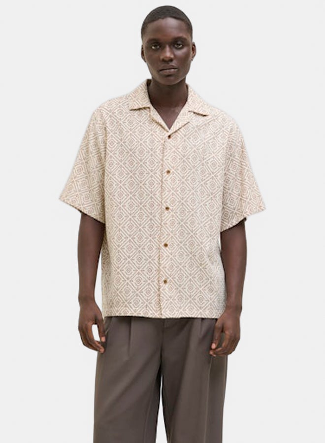 JACK & JONES JACK & JONES Mens Vincent Print Resort Shortsleeve Shirt  - Image 1