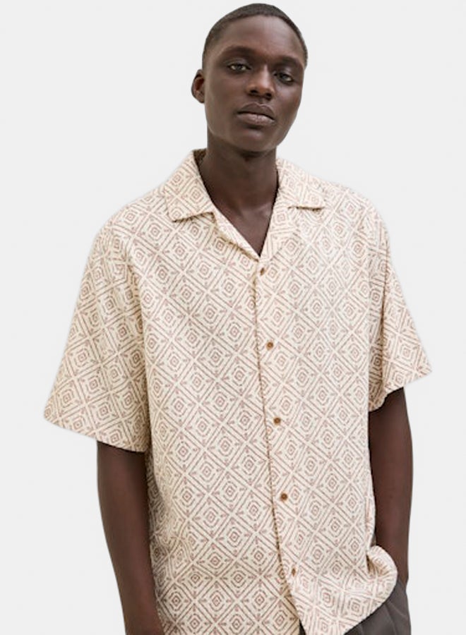JACK & JONES JACK & JONES Mens Vincent Print Resort Shortsleeve Shirt  - Image 2