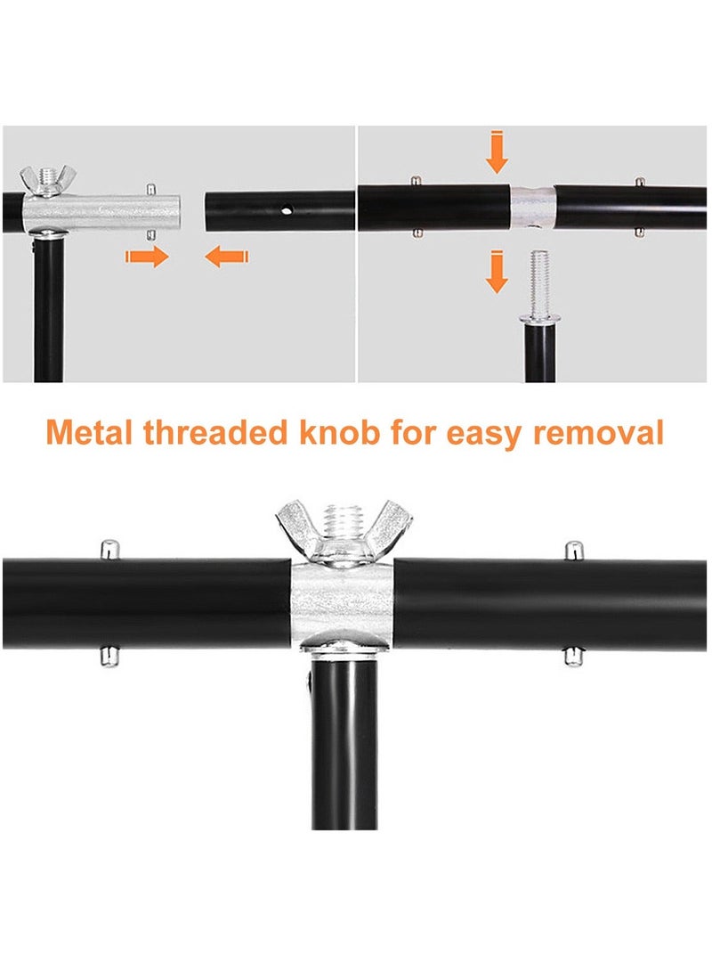 Glanfen T-Shape Backdrop Support Stand (2.6*2m), Adjustable Photography Background Support Kit with 6 Backdrop Clamps,1 Sandbags and Carrying Bag for Parties/Wedding/Photography - Image 5