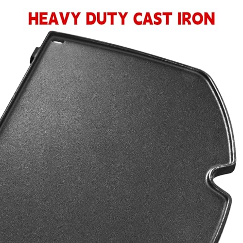 GGC 6558 Griddle for Weber Q100 Q120 Q1000 Q1200 Series Grills, Cast Iron Grill Parts for Weber Q100 Grills, 12.6" x 8.6" Cooking Griddle for Webbr Baby Q - Image 3