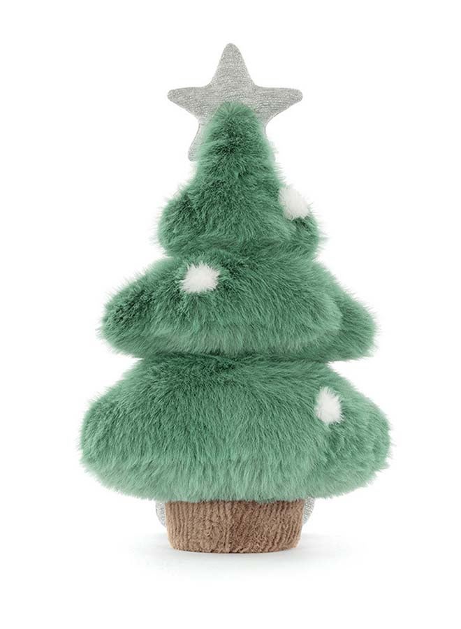 Jellycat شجرة عيد الميلاد أموزابلز - شجرة عيد ميلاد خضراء ناعمة مع وجه مبتسم، نجمة في الأعلى وجذع من قماش الكوردروي - 31 سم ديكور عطلة ناعم للأطفال والهدايا - Image 4