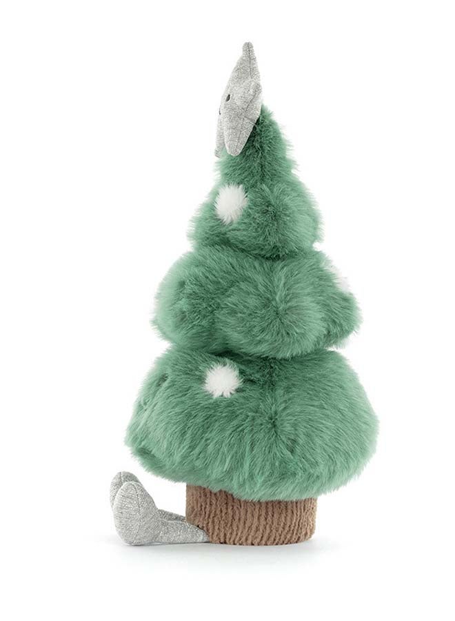 Jellycat شجرة عيد الميلاد أموزابلز - شجرة عيد ميلاد خضراء ناعمة مع وجه مبتسم، نجمة في الأعلى وجذع من قماش الكوردروي - 31 سم ديكور عطلة ناعم للأطفال والهدايا - Image 3