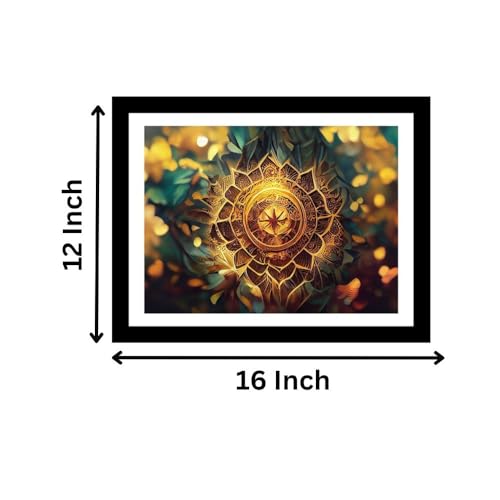 DEKORSTATION Premium Mandala Designer Art Decor Print/Paintings for Living Room Drawing Room | Painting for Home Decoration | Size: 12x16 Inch - Image 3