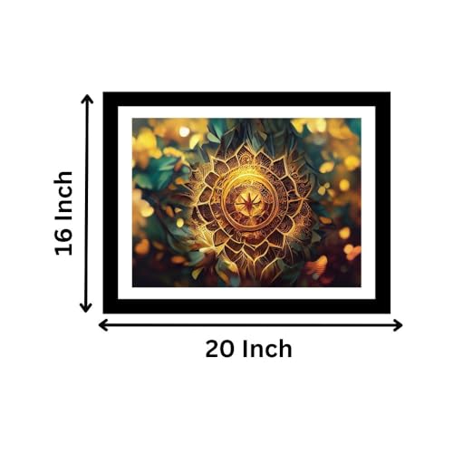 DEKORSTATION Premium Mandala Designer Art Decor Print/Paintings for Living Room Drawing Room | Painting for Home Decoration | Size: 12x16 Inch - Image 4