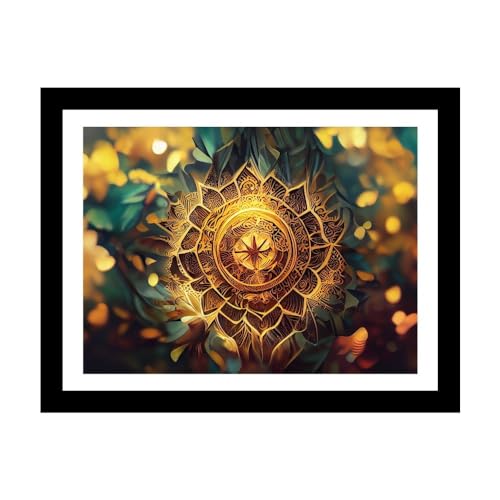 DEKORSTATION Premium Mandala Designer Art Decor Print/Paintings for Living Room Drawing Room | Painting for Home Decoration | Size: 12x16 Inch - Image 1