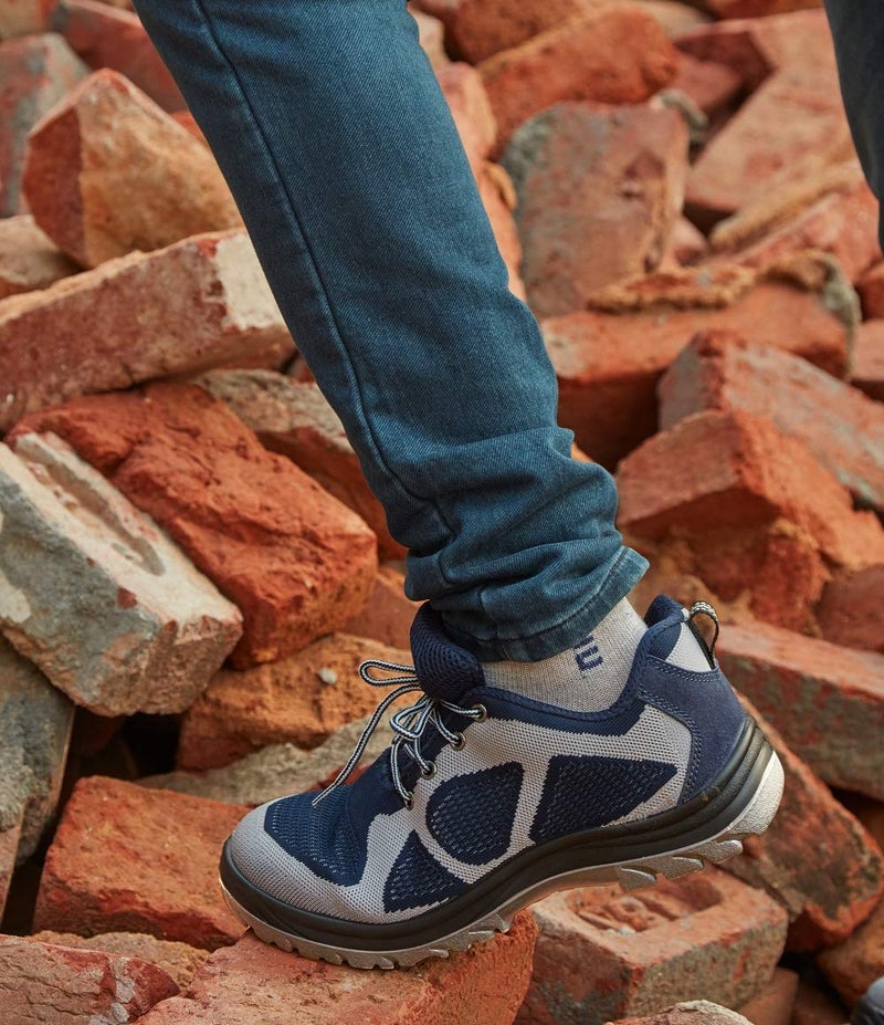 NEOSAFE Mens Falconer A2012_10 Sports Line Safety Shoes,Isi Marked with Steel Toe&Puncture Proof Mid Plate,Size 10,Blue - Image 2