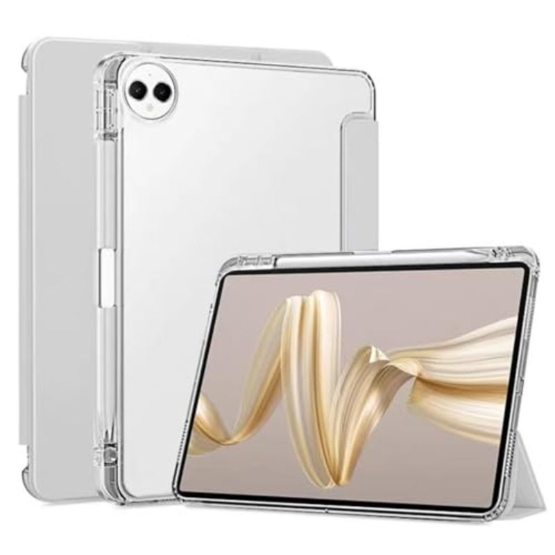 Vurtboly Cover Compatible with Huawei MatePad Pro 12.2" 2024 Case with Pencil Holder, Slim Lightweight TPU Shockproof Cover with Clear Back Silicone Shell Protective for Huawei MatePad Pro Grey - Image 1