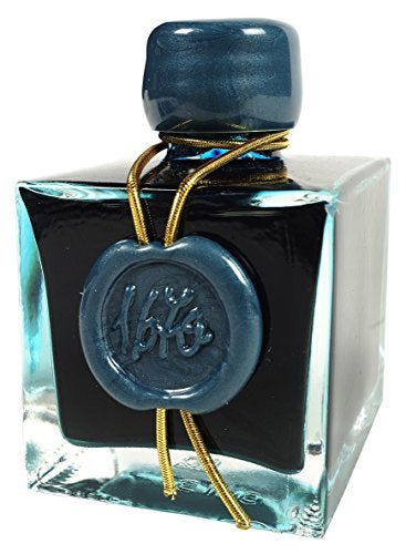 HERBIN J. Herbin 1670 Anniversary Inks - Gold Sheen 50 ml Bottled - Emerald of Chivor (Emerald Green-Blue Ink) - Image 4