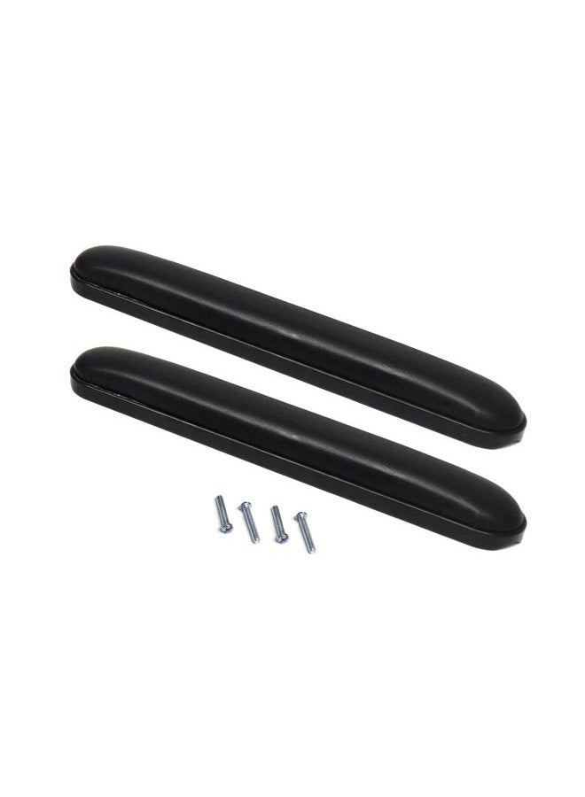 Alco Heavy Duty Full Length (13-7/8") Wheelchair Arm Pads, Black (Pair), Universal: Fits Most Medline, Drive, Invacare, E&J, Guardian, Lumex, Tuffcare, Other Full Arm Manual Wheelchairs - Image 1