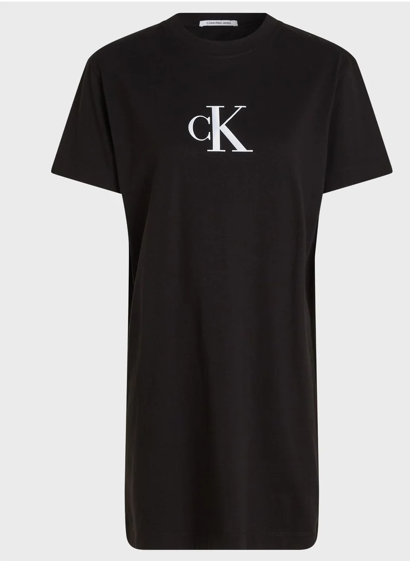 Calvin Klein Jeans Crew Neck Logo Dress