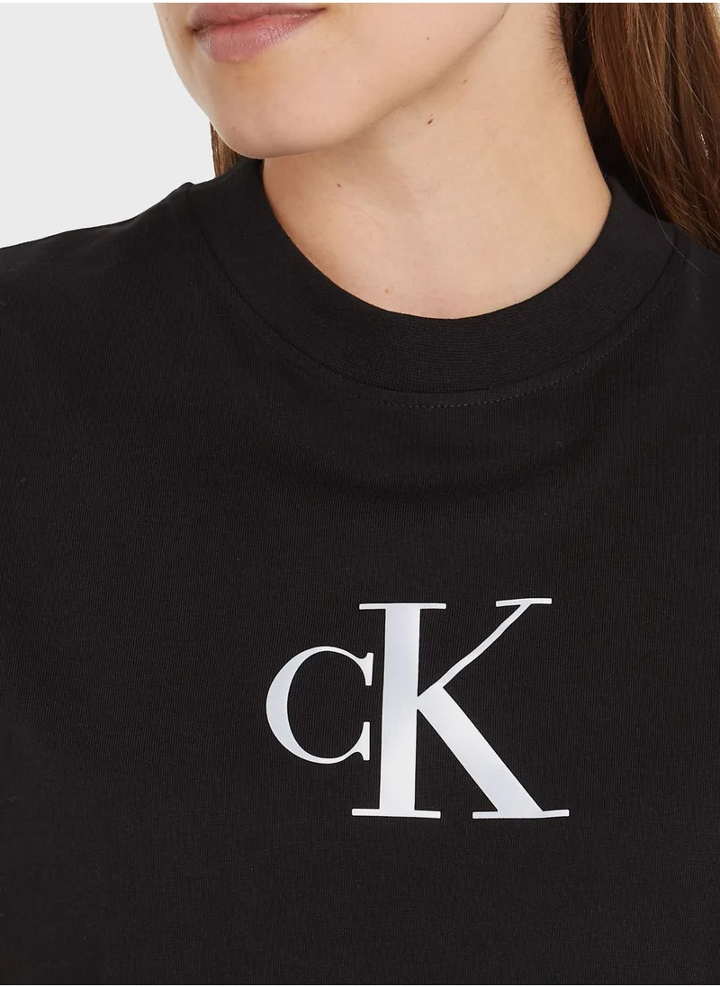 Calvin Klein Jeans Crew Neck Logo Dress