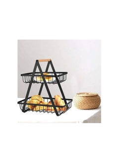 2 Tier Fruit Basket Baesan Large Countertop Fruit Bowl Bread Basket Vegetable Holder For Kitchen Storage Black - pzsku/Z4FC8BEF456BCD5EAD771Z/45/_/1737316481/747685e3-e1cb-4cb8-87c9-d1c49e227e10