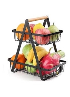 2 Tier Fruit Basket Baesan Large Countertop Fruit Bowl Bread Basket Vegetable Holder For Kitchen Storage Black - pzsku/Z4FC8BEF456BCD5EAD771Z/45/_/1737316622/3c96bc62-2118-4fc5-a3da-6a392437528f