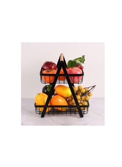 2 Tier Fruit Basket Baesan Large Countertop Fruit Bowl Bread Basket Vegetable Holder For Kitchen Storage Black - pzsku/Z4FC8BEF456BCD5EAD771Z/45/_/1737316782/8c3765f2-b993-4900-a1eb-d40bbabff342