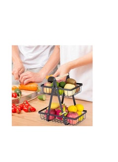 2 Tier Fruit Basket Baesan Large Countertop Fruit Bowl Bread Basket Vegetable Holder For Kitchen Storage Black - pzsku/Z4FC8BEF456BCD5EAD771Z/45/_/1737316802/9005e640-4eac-419c-b057-e119dfd3b9fe