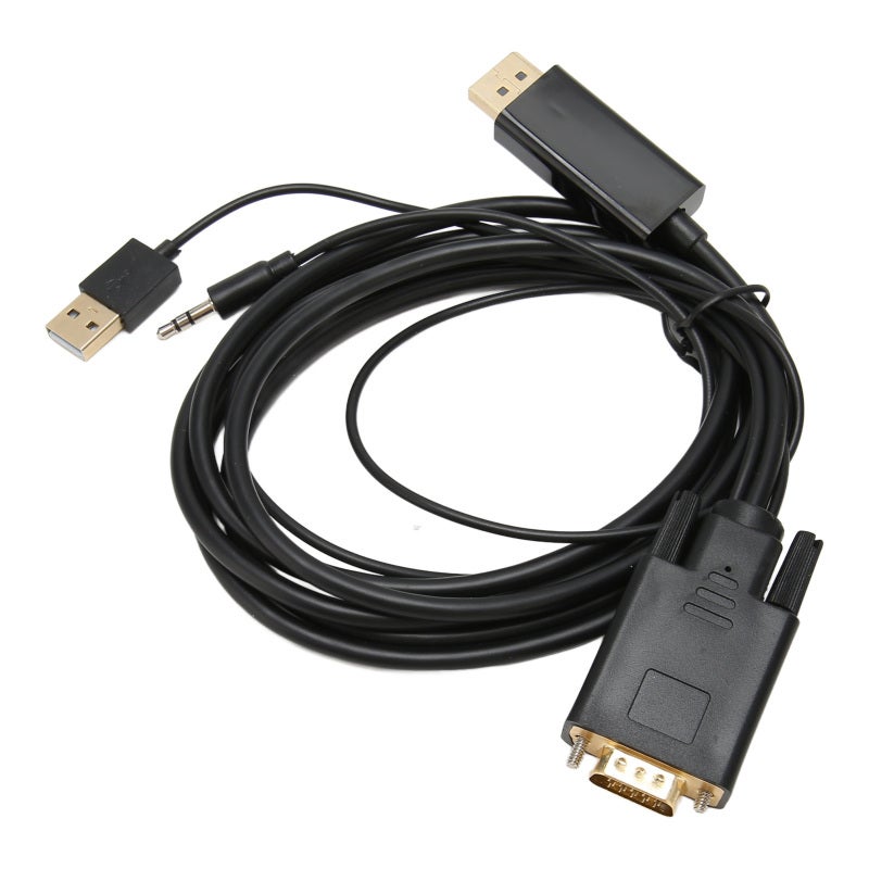 كابل تحويل VGA إلى DP بطول 3 أقدام، بدقة 1080p Full HD - منفذ صوت مدمج مع شريحة IC متقدمة لأجهزة الكمبيوتر واللابتوب والبروجيكتور - Image 5