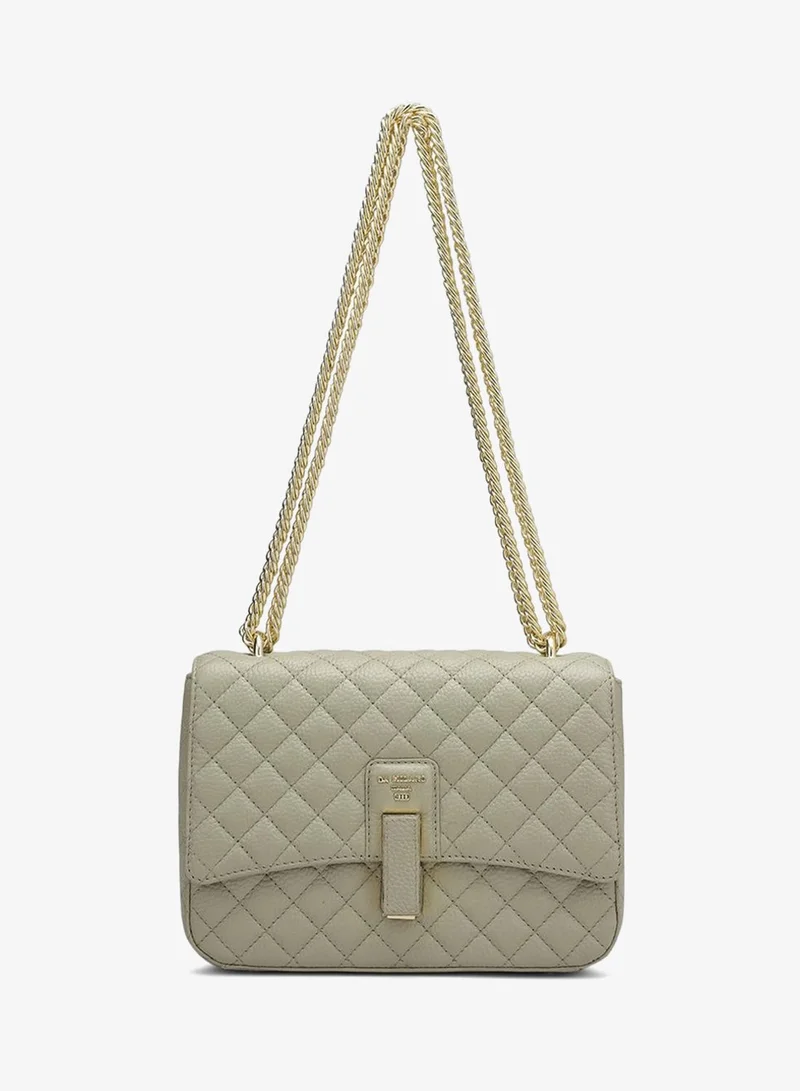 Da Milano Genuine Leather Grey Sling Bag