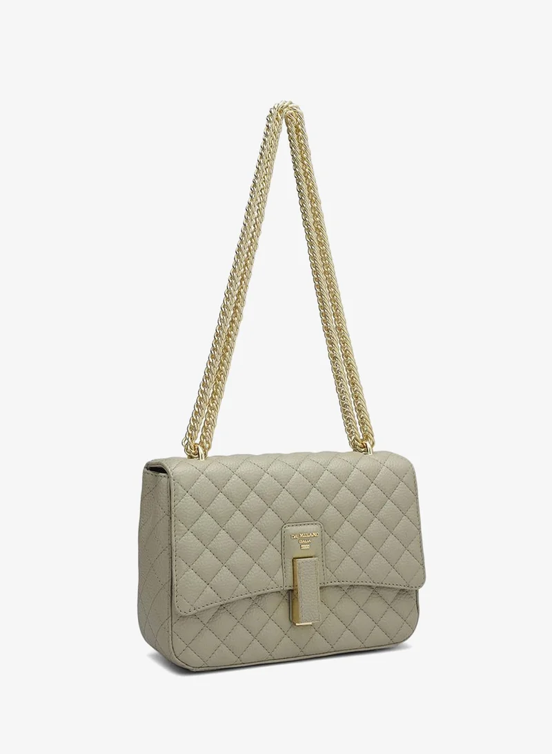 Da Milano Genuine Leather Grey Sling Bag